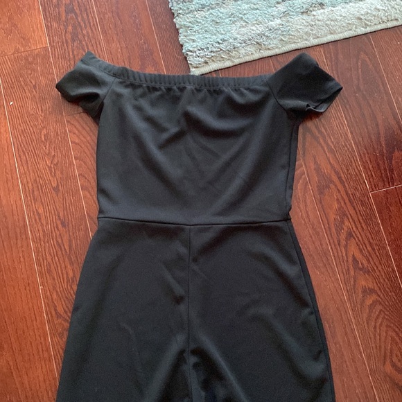 Lulus off shoulder black jumpsuit - Picture 6 of 6